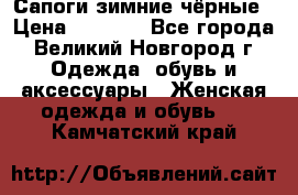 Сапоги зимние чёрные › Цена ­ 3 000 - Все города, Великий Новгород г. Одежда, обувь и аксессуары » Женская одежда и обувь   . Камчатский край